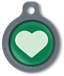 Blucky Heart Dark Green Dog Tag medium - falatozoo