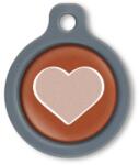 Blucky Heart Brown Dog Tag medium
