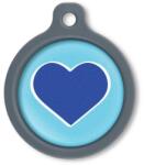 Blucky Heart Turquoise Blue Dog Tag large