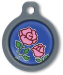 Blucky Blooming Rose Dark Blue Dog Tag medium