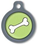 Blucky Bone Lime Green Dog Tag medium - falatozoo
