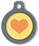 Blucky Heart Yellow Dog Tag medium