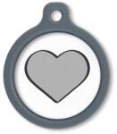 Blucky Heart White Dog Tag large - falatozoo