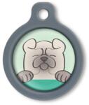 Blucky Happy Pup Pastel Green Dog Tag medium - falatozoo