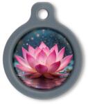 Blucky Lotus Dark PInk Dog Tag medium