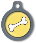Blucky Bone Yellow Dog Tag medium - falatozoo