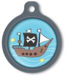 Blucky Pirate Turquoise Blue Dog Tag large - falatozoo