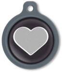 Blucky Heart Black Dog Tag large - falatozoo