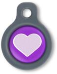 Blucky Heart Purple Dog Tag small