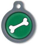 Blucky Bone Dark Green Dog Tag medium - falatozoo