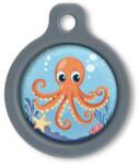 Blucky Octo Turquoise Blue Dog Tag medium - falatozoo