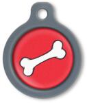 Blucky Bone Red Dog Tag medium - falatozoo