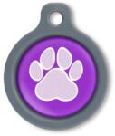Blucky Wild Paw Purple Dog Tag medium - falatozoo