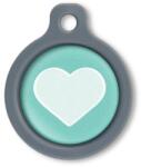 Blucky Heart Turquoise Green Dog Tag medium - falatozoo