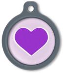 Blucky Heart Pastel Purple Dog Tag large - falatozoo