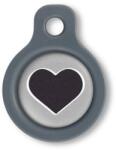 Blucky Heart Grey Dog Tag small