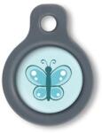 Blucky Butterfly Turquoise Blue Dog Tag small