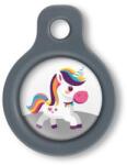Blucky Unicorn White Dog Tag small