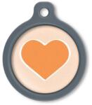 Blucky Heart Pastel Orange Dog Tag large - falatozoo