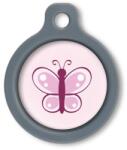 Blucky Butterfly Rose Dog Tag medium - falatozoo