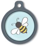 Blucky Bee Turquoise Blue Dog Tag large