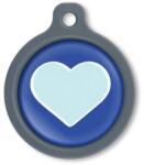 Blucky Heart Dark Blue Dog Tag large