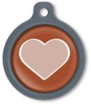 Blucky Heart Brown Dog Tag large - falatozoo