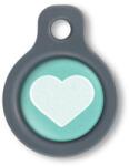 Blucky Heart Turquoise Green Dog Tag small - falatozoo