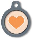 Blucky Heart Pastel Orange Dog Tag medium