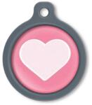Blucky Heart Dark PInk Dog Tag large