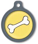 Blucky Bone Yellow Dog Tag large - falatozoo