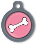 Blucky Bone Dark Pink Dog Tag medium - falatozoo
