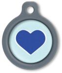 Blucky Heart Pastel Turquoise Dog Tag medium