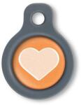 Blucky Heart Orange Dog Tag small