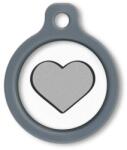 Blucky Heart White Dog Tag medium