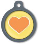 Blucky Heart Yellow Dog Tag large