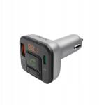 Hama FM transmitter, Bluetooth, USB-A, USB-C PD 20W, kihangosító funkció, ezüst-fekete (4007249141699)