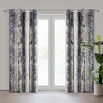 Takoy Draperie gata făcută din catifea SOFI decorată cu imprimeu metalic periat 135 x 250 cm