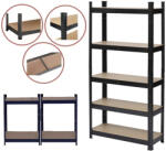  Nagy teherbírású polc 180x90x30 cm 175 kg fekete (LNP18030B)