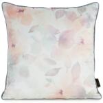 Takoy Bársony díszpárnahuzat VELVET 148 pasztell virágmintával és dekoratív kontrasztos szegéllyel