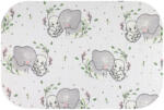 Bergon Színes mintás textil pelenka 70x80 cm-Szürke elefánt
