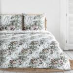 Takoy Kétoldalas pamut ágyneműhuzat 220x200 cm fehér, acél színű botanikus mintával NIKA 53