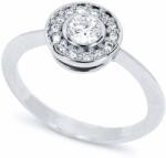 White & Black Isola gyémánt eljegyzési gyűrű - 0, 34 karát (AU13910)