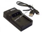 AccuCell Micro USB akkutöltő Pentax D-Li88 Sanyo DB-L80 kompatibilis akku fényképezőgép videokamera