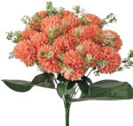 Valex Decor Krizantém selyemvirág csokor, 18 ágú, 38cm magas - Lazac (LD019-04)