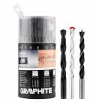 GRAPHITE Fémfúró készlet téglafából 3, 4, 5, 6, 8, 10 mm 18 db Graphite (54T430)