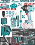 TOTAL Количка с инструменти total industrial, 7 чекмеджета, 369 части (tl ind thptcs83692)