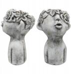 Exner Dekoratív Virágtartó Fej Alakú 16CM, Szürke Díszes (271212)