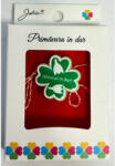 Flippy Martisor Brosa Mica in Cutie, Jolie, Design cu Mesaj, Dimensiune 2.5-3 cm, Material Metal, Model Trifoi (teo-164927)