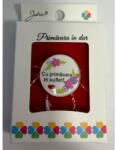 Flippy Martisor Brosa Mica in Cutie, Jolie, Design cu Mesaj, Dimensiune 2.5-3 cm, Material Metal, Model Rotund Flori (teo-164933)